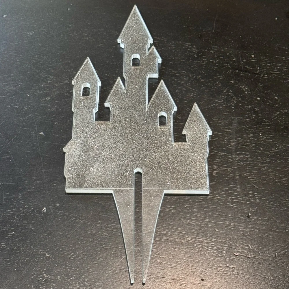 Cinderella's Castle Lucite Cake topper